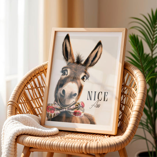 a picture of a donkey with a bow tie
