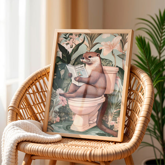 a picture of a raccoon sitting on top of a toilet