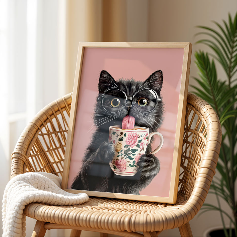 a picture of a cat sticking its tongue out