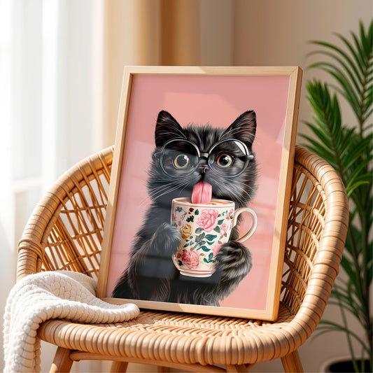 a picture of a cat sticking its tongue out