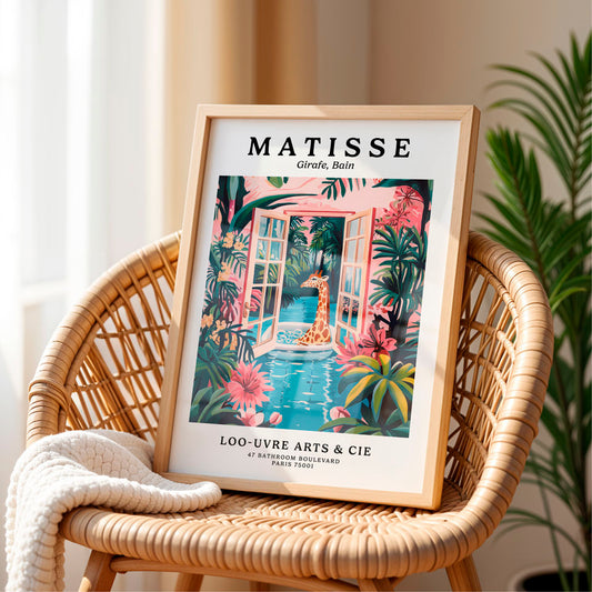 a picture of a room with a chair and a potted plant