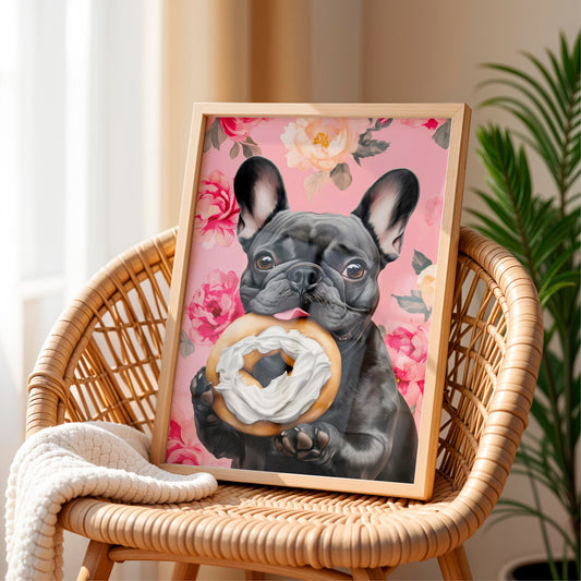 French Bulldog Wall Art - Set of 3 Coffee Kitchen Prints