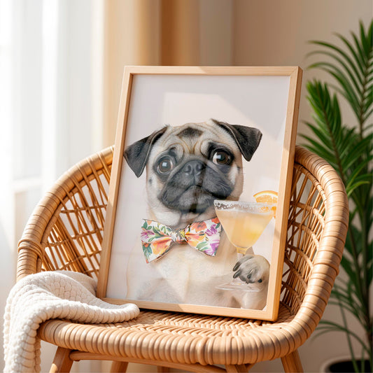 Pug Wall Art - Set of 3 Coffee Kitchen Prints