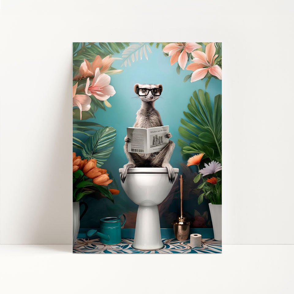 a cat sitting on a toilet reading a newspaper