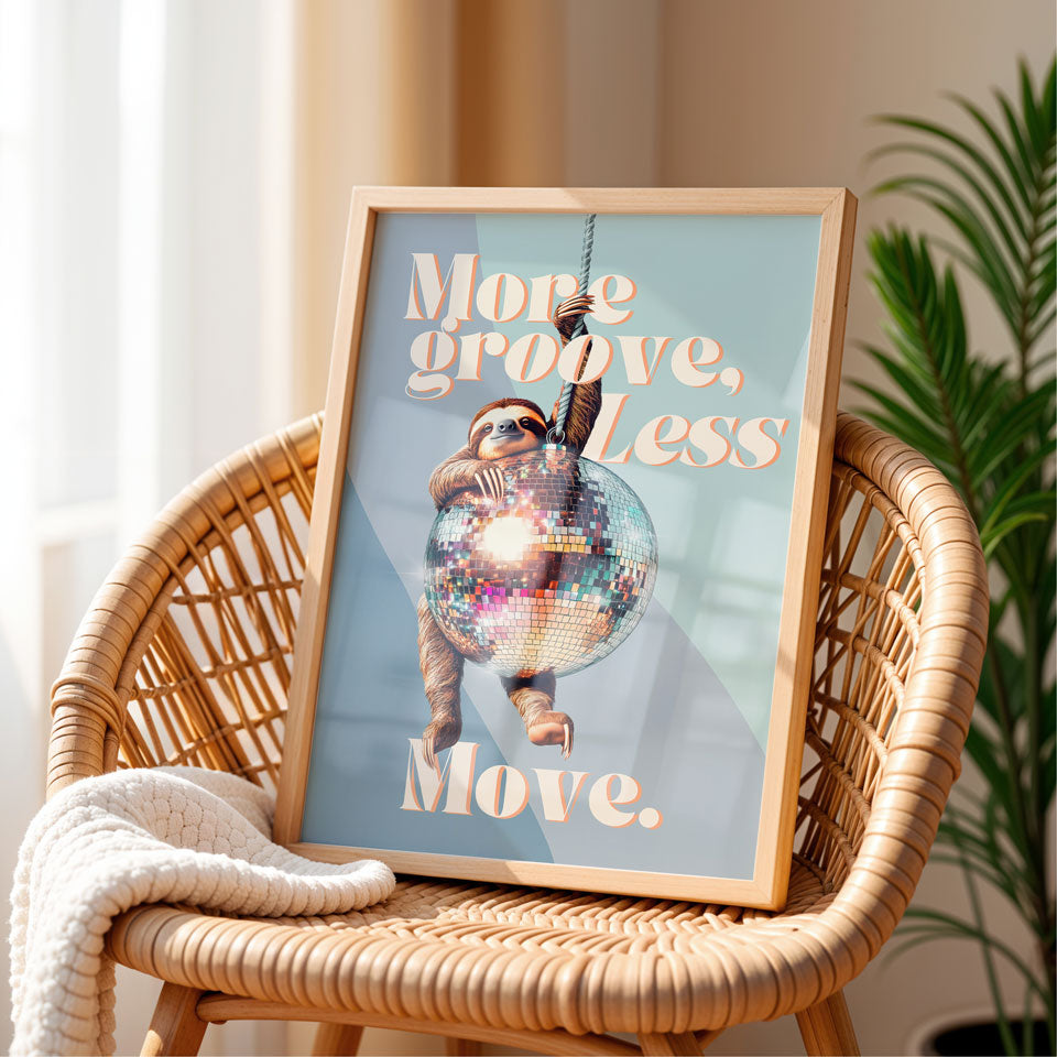 a picture of a poster on a chair