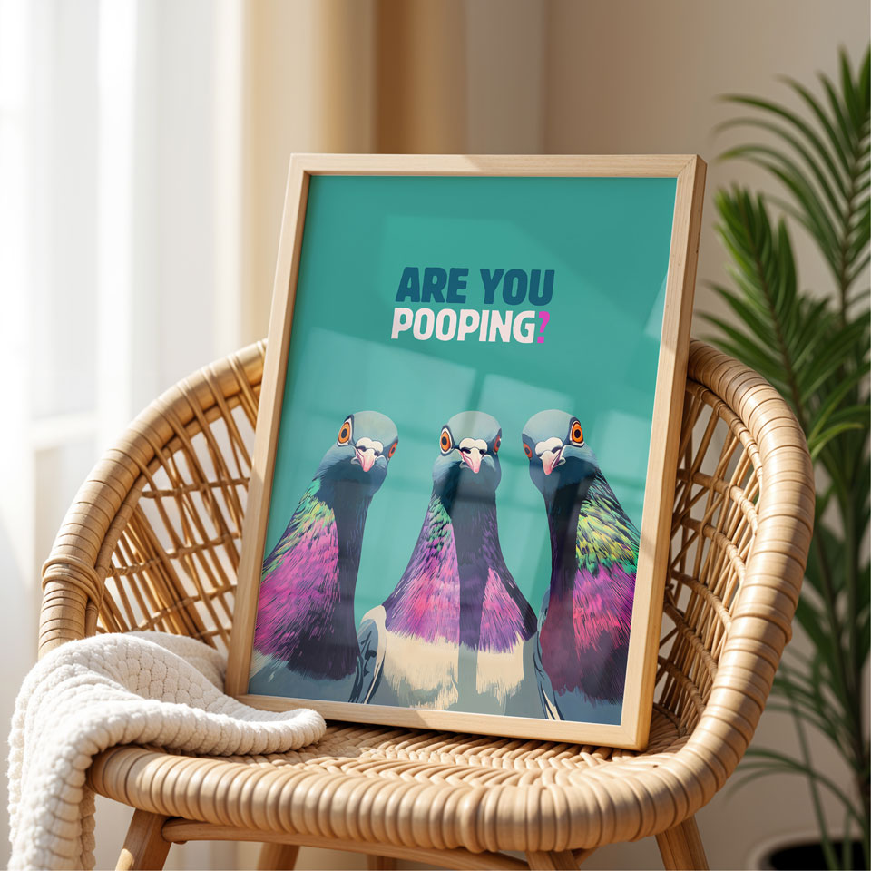 a picture of a group of birds sitting on top of a wicker chair