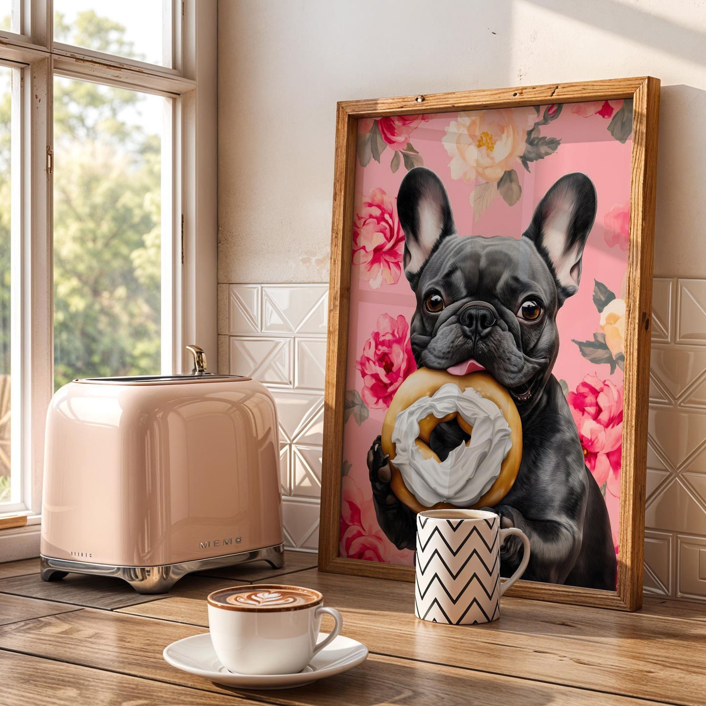 French Bulldog Wall Art - Set of 3 Coffee Kitchen Prints