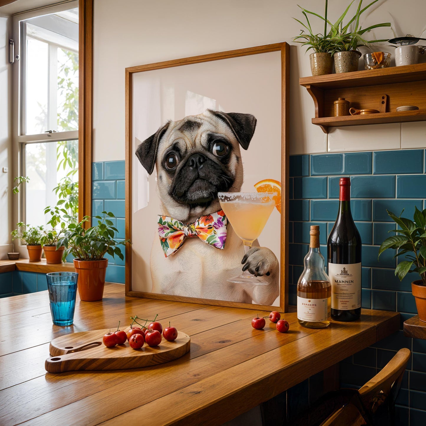 Pug Wall Art - Set of 3 Coffee Kitchen Prints